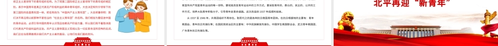 档案里的百年团史PPT红色大气共青团员百年团史学习专题团课课件.pptx