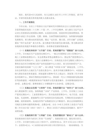 市政府2025年上半年工作情况报告.docx
