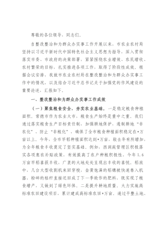 在2025年全市整改整治和为群众办实事成效通报会上的汇报发言.docx