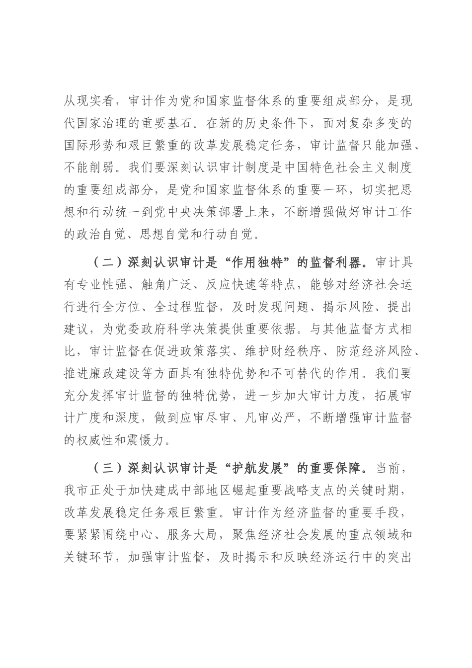 书记在2025年十二届市委审计委员会第七次会议上的讲话.docx_第3页