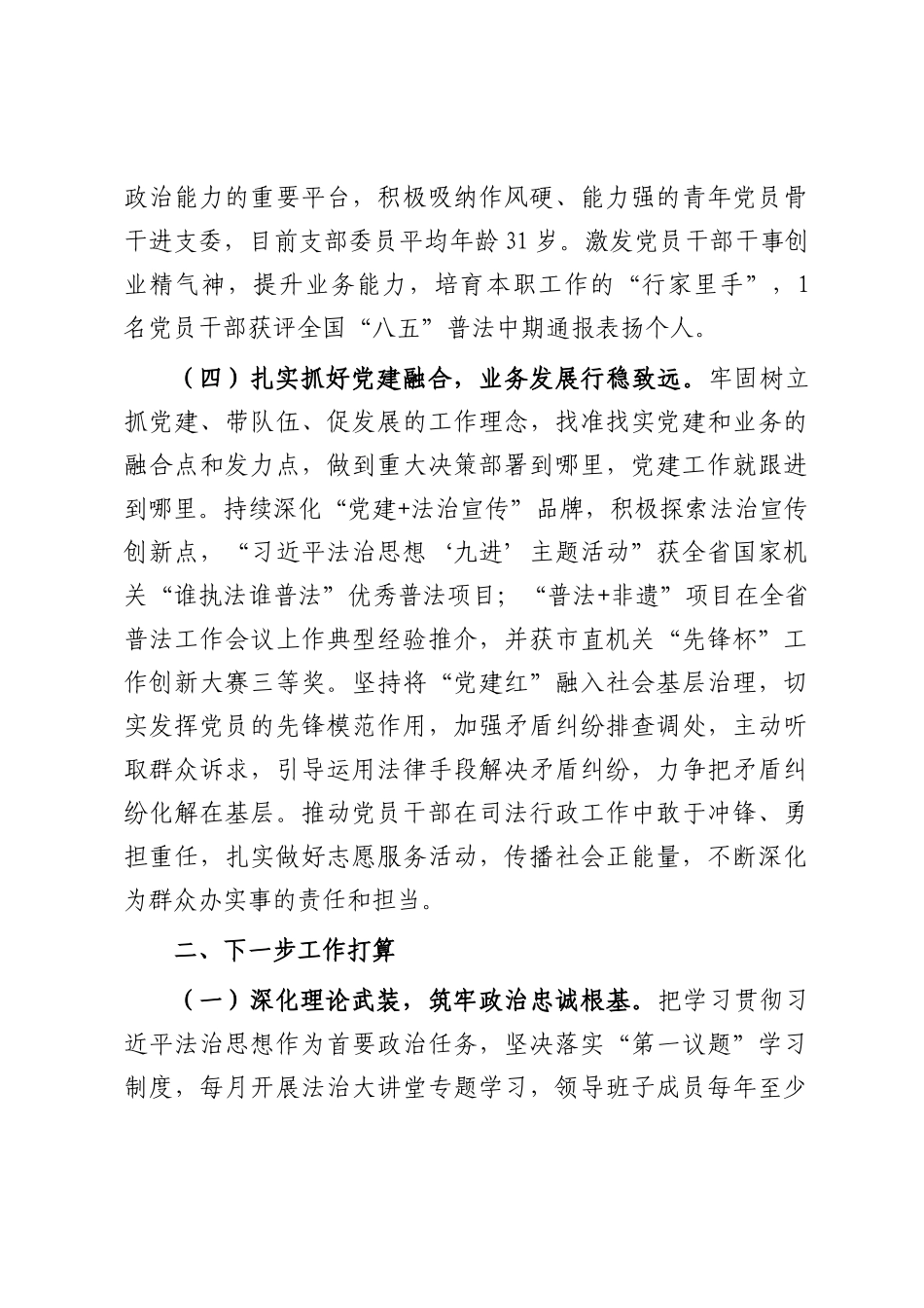 市司法局第一党支部2025年上半年党建工作总结.docx_第3页