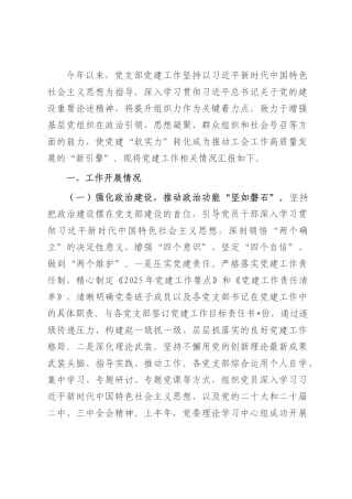 某党支部2025年上半年工作总结及下半年工作计划.docx