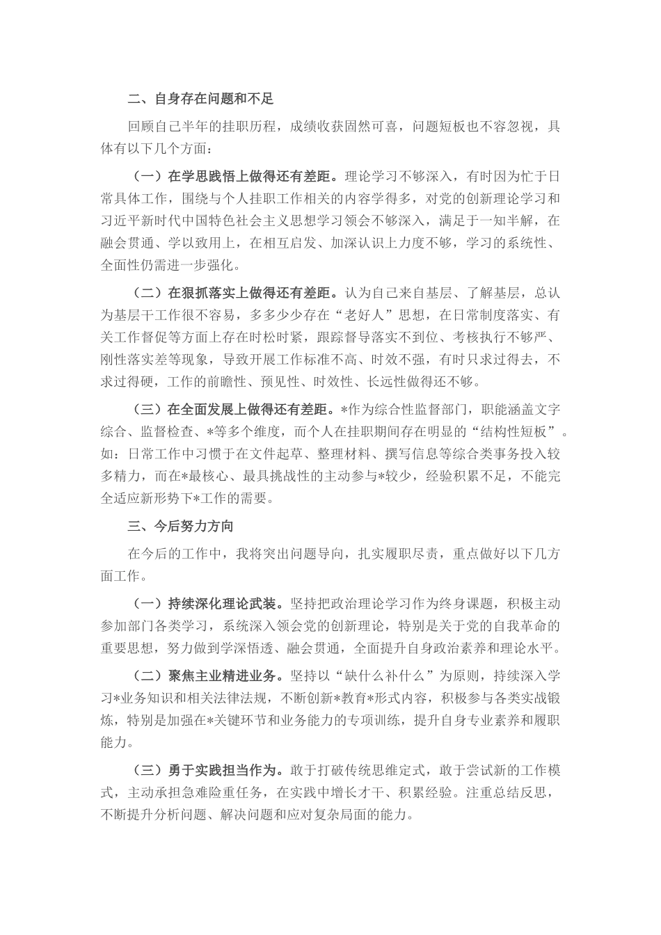 挂职锻炼人员2025年上半年工作总结.docx_第3页
