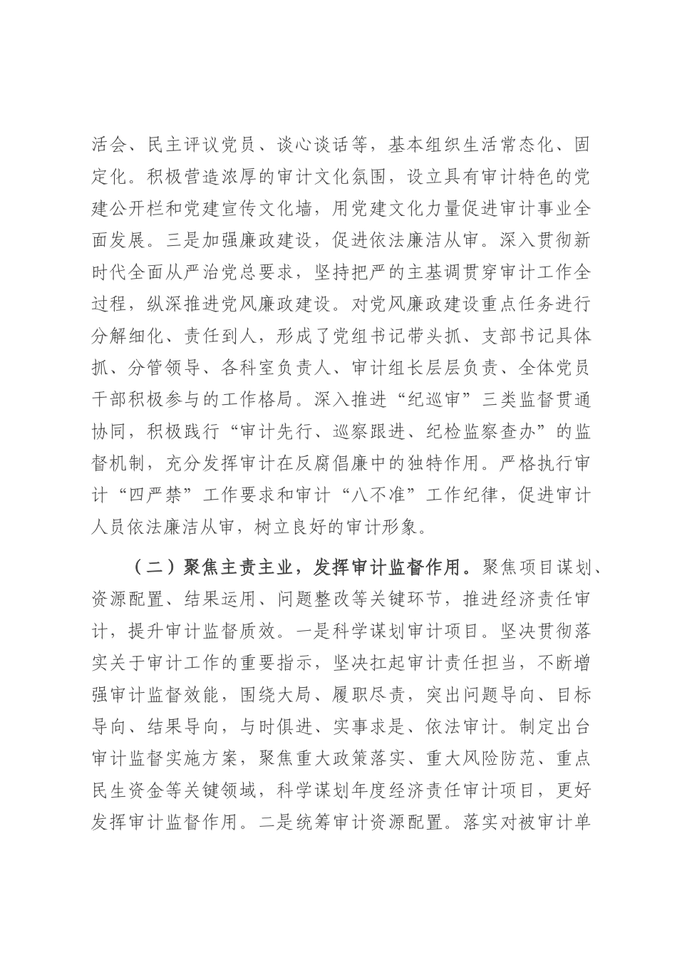 某审计局2025年上半年工作总结及2025年下半年工作计划.docx_第2页