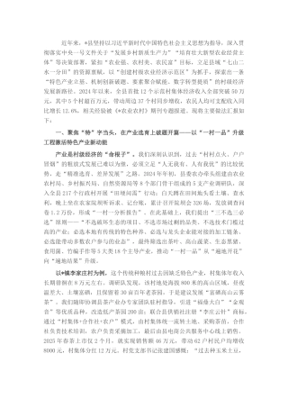 县2025年创建村级农业经济示范区典型经验材料.docx