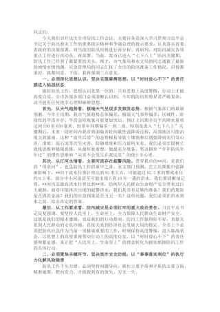 在市防汛工作会议上的讲话.docx