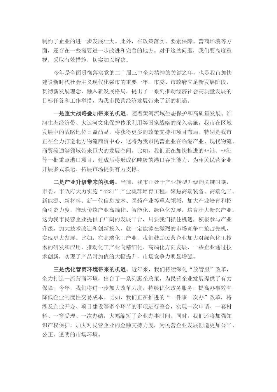 市长在全市民营企业家座谈会上的讲话.docx_第2页