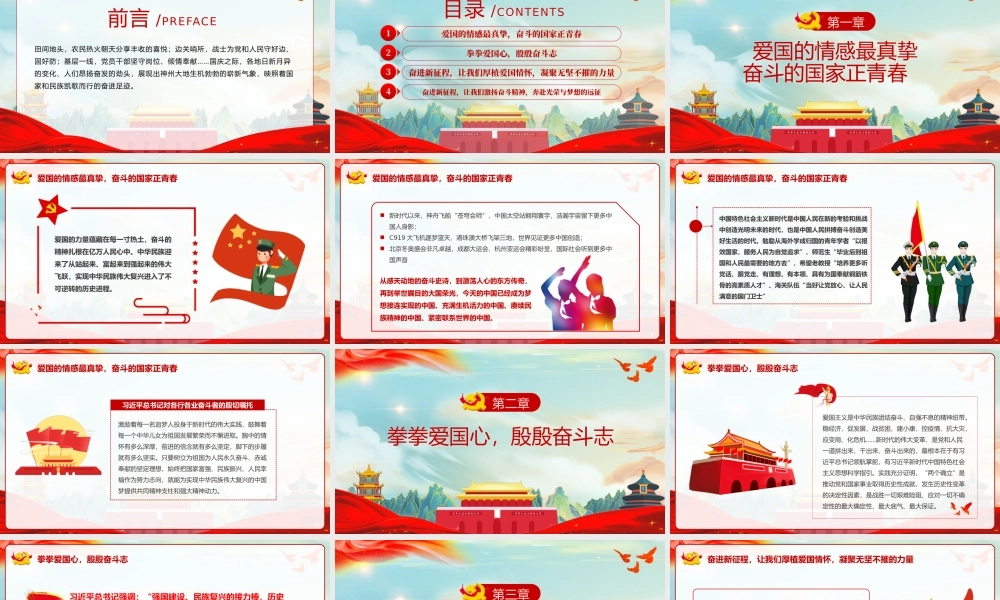 厚植爱国情争做奋斗者PPT红色质感2023青少年爱国主义教育班会PPT课件.pptx