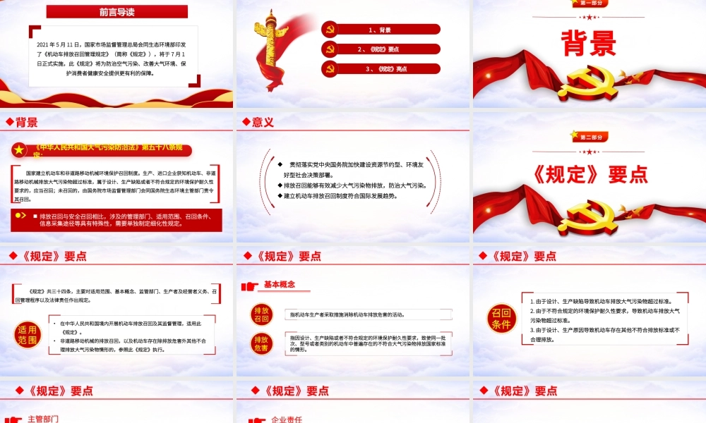 机动车排放召回管理规定学习解读PPT下载.pptx