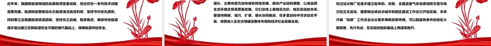 积极稳妥推进双碳工作ppt大气精美深入推进生态文明建设和绿色低碳发展专题课件.pptx
