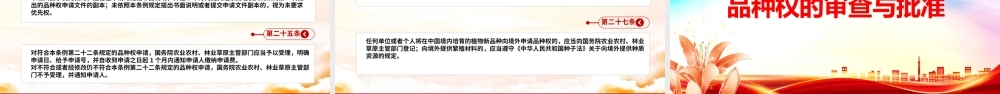 简洁大气《植物新品种保护条例》PPT法律法规课件.pptx
