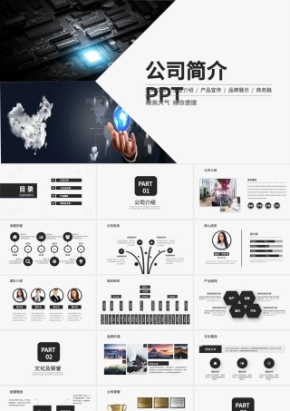 简约大气公司介绍企业简介产品宣传PPT模板.pptx