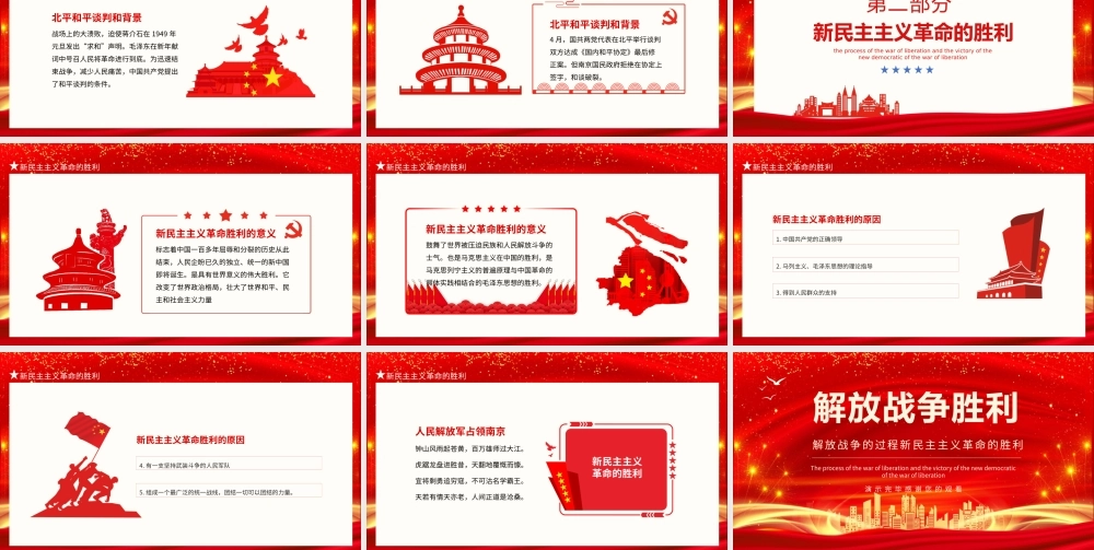 解放战争胜利解放战争的过程新民主主义革命的胜利动态PPT.pptx