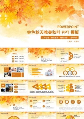 金秋丰收季节秋天秋季秋分PPT模板.pptx