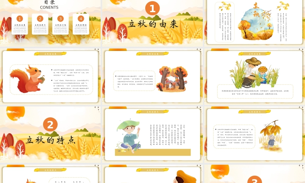 金秋丰收季秋天来了立秋二十四节气班会ppt课件.pptx