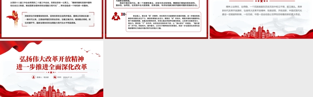 精美简洁弘扬伟大改革开放精神进一步推进全面深化改革PPT课件.pptx