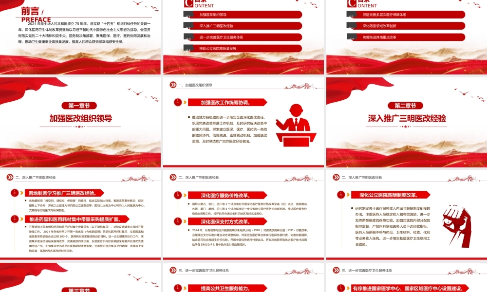精美简洁深化医药卫生体制改革2024年重点工作任务PPT下载.pptx