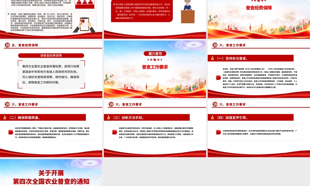 精品关于开展第四次全国农业普查的通知PPT课件下载.pptx