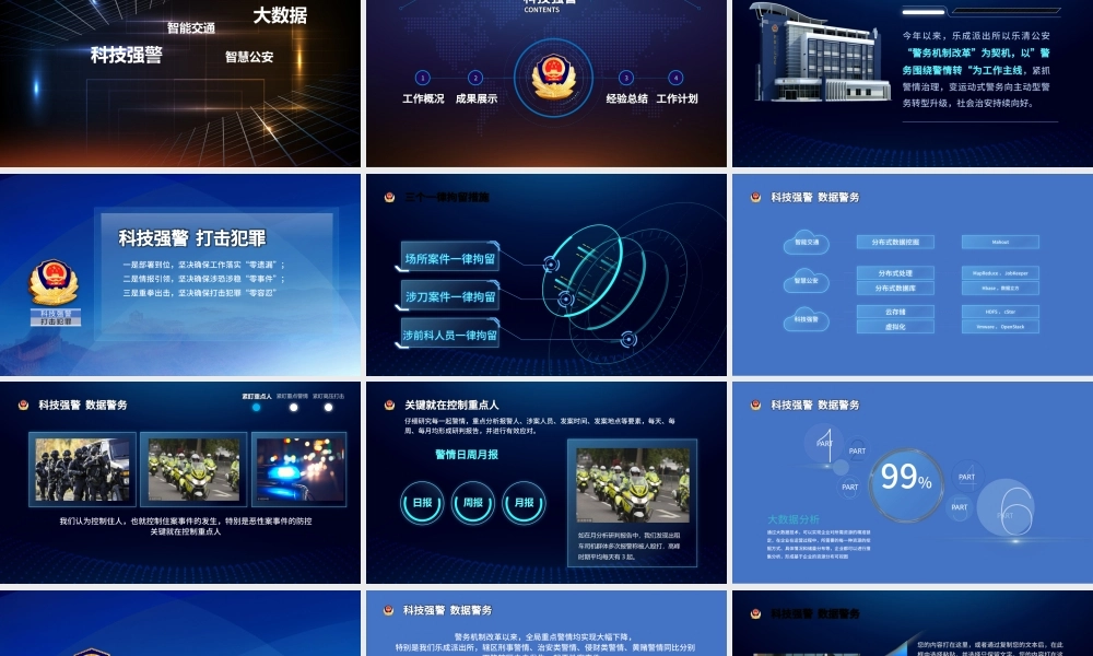 警察蓝色工作总结PPT.pptx