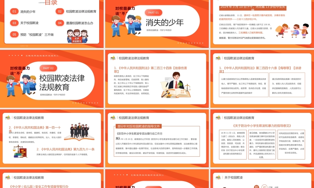 拒绝校园欺凌守护少年的你PPT精美保护未成年人课件.pptx