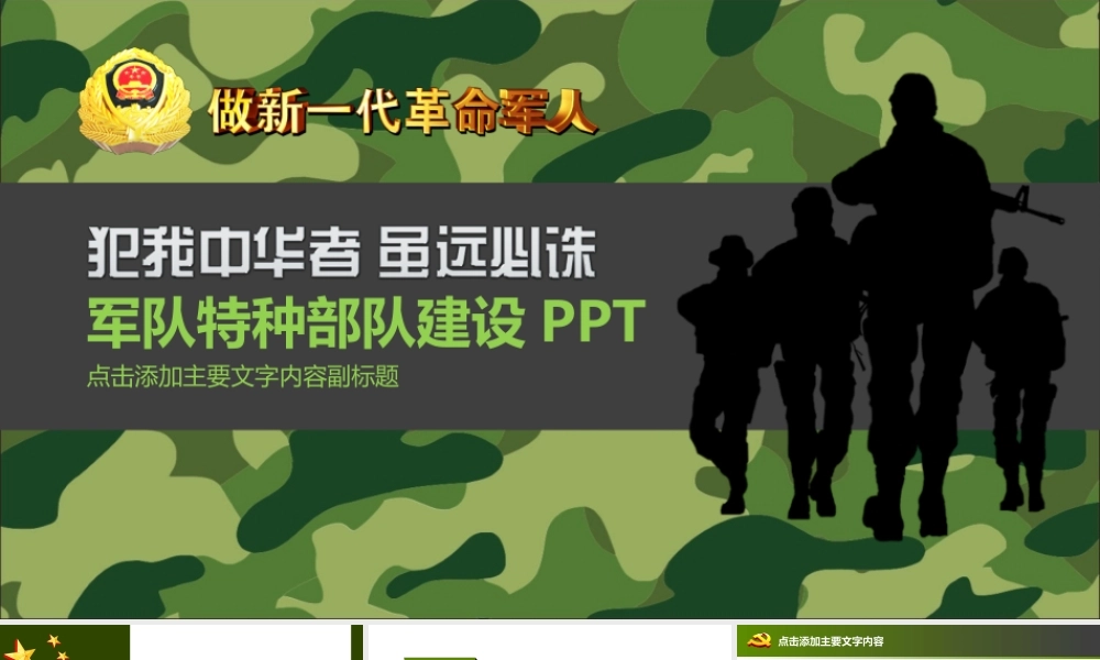 军队武警特种部队建设PPT.pptx