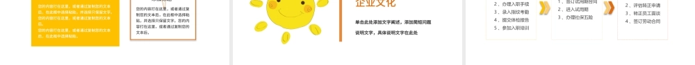 卡通太阳简约新员工入职培训手册ppt模板.pptx