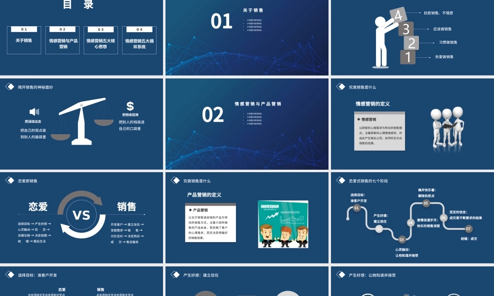 蓝色科技感情感营销培训课件PPT模板.pptx