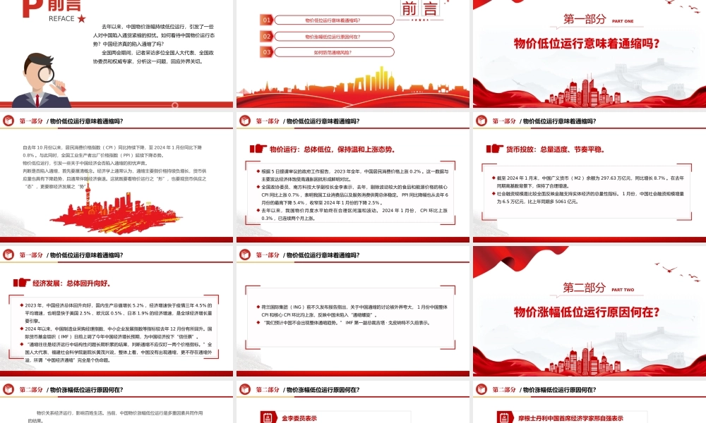 两会中国经济问答之二PPT大气简洁如何看待中国物价运行态势课件.pptx