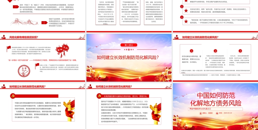 两会中国经济问答之三PPT大气简洁中国如何防范化解地方债务风险课件.pptx