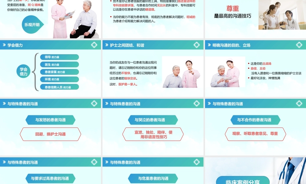 绿色简约风医患沟通技巧培训课件PPT.pptx