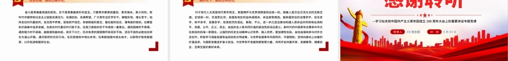 努力成长为堪当民族复兴重任的时代新人PPT学习在庆祝中国共产主义青年团成立100周年大会上的重要讲话.pptx