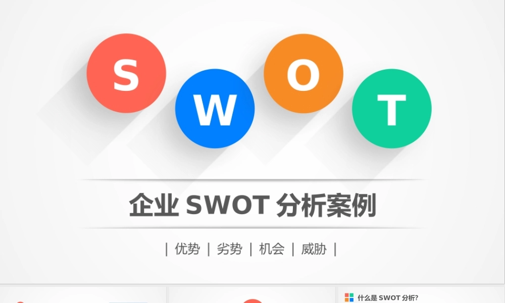 企业sowt分析案例范文ppt模板.pptx
