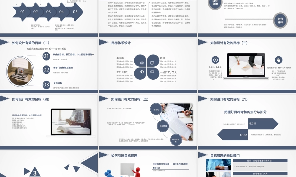 企业公司团队目标管理内部员工培训PPT.pptx