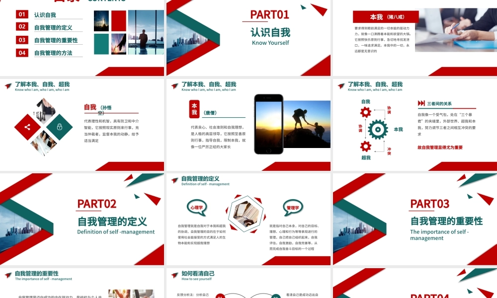 企业管理员工团队自我管理公司培训模板.pptx