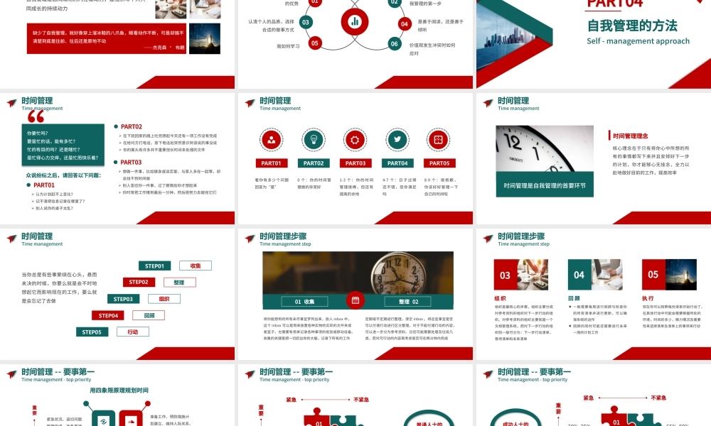 企业管理员工团队自我管理公司培训模板.pptx