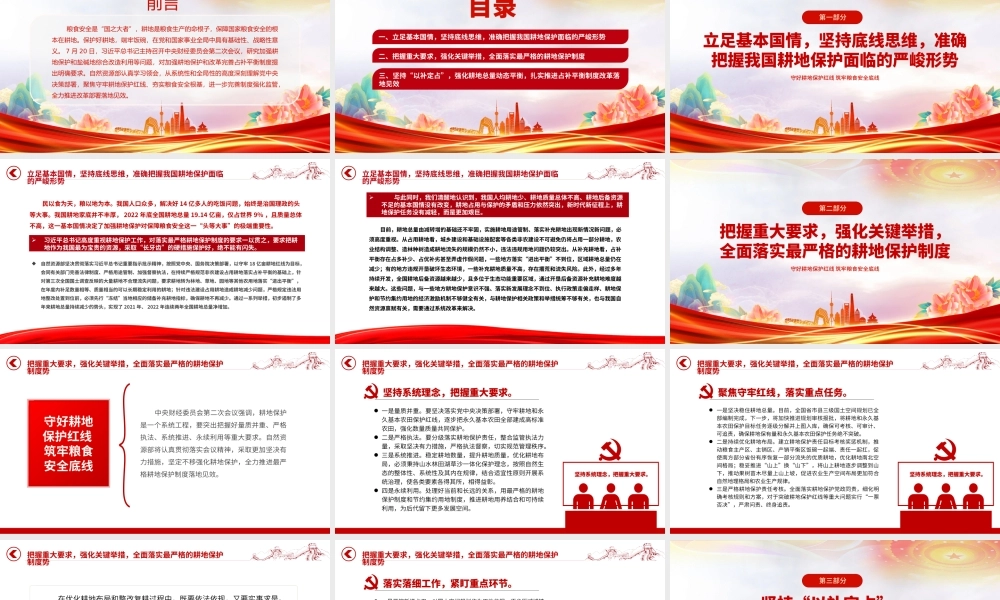 切实加强耕地保护改革完善占补平衡制度PPT守好耕地保护红线筑牢粮食安全底线课件.pptx