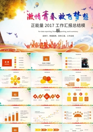 青春正能量励志奋斗共青团PPT模板.pptx