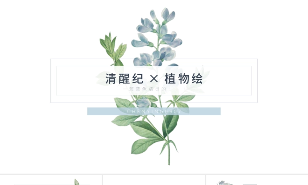 清新简洁植物手绘通用ppt模板.pptx
