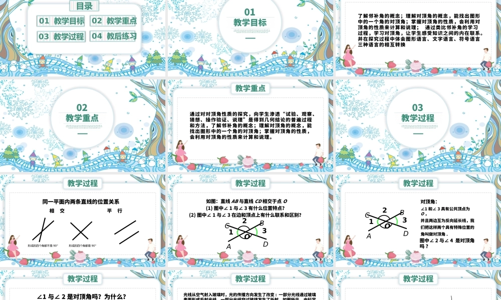 人教版初中七年级数学相交线课件PPT模板.pptx