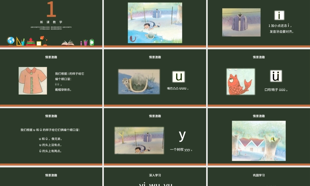 人教版小学一年级语文上册第二章汉语拼音（二）：i、u、ü（含配套教案）课件PPT.pptx