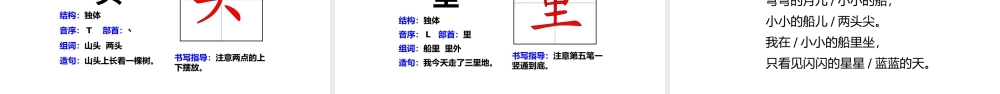 人教版小学一年级语文上册第三章课文（一）第二课：小小的船（含配套教案）课件PPT.pptx