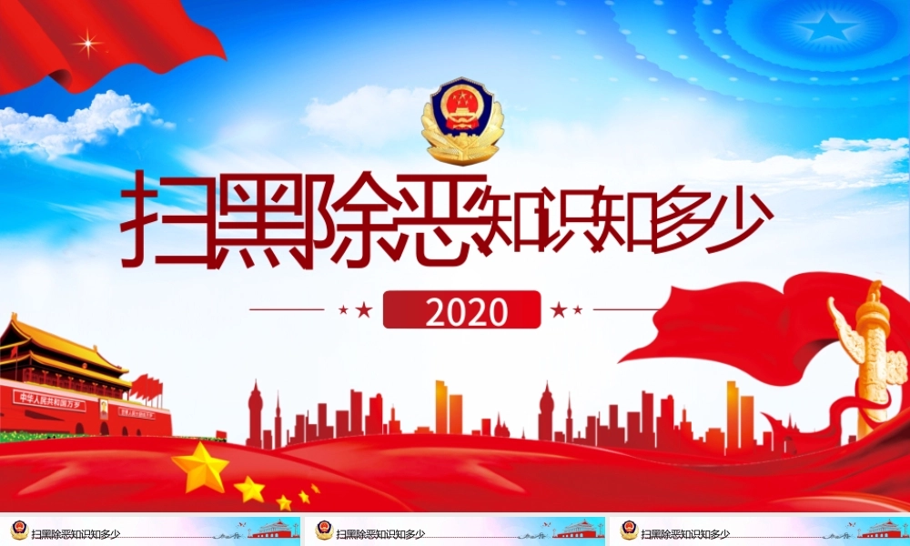 扫黑除恶应知应会知识打击犯罪专项斗争PPT.pptx