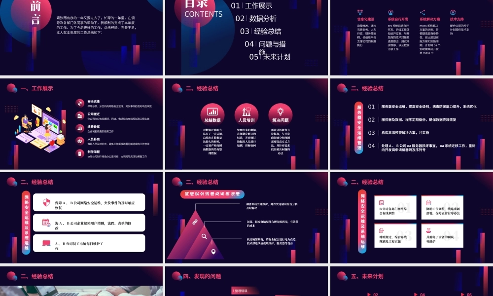 时尚科技感乘风破浪年终总结工作计划PPT通用模板.pptx