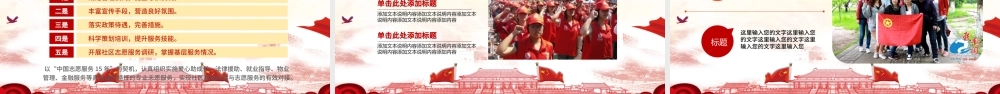团委共青团志愿者青春正能量照片展示ppt.pptx