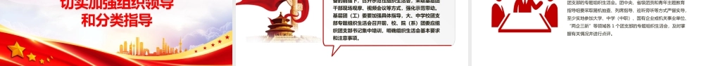 团组织生活会和团员教育评议PPT精美时尚基层团组织团课下载.pptx