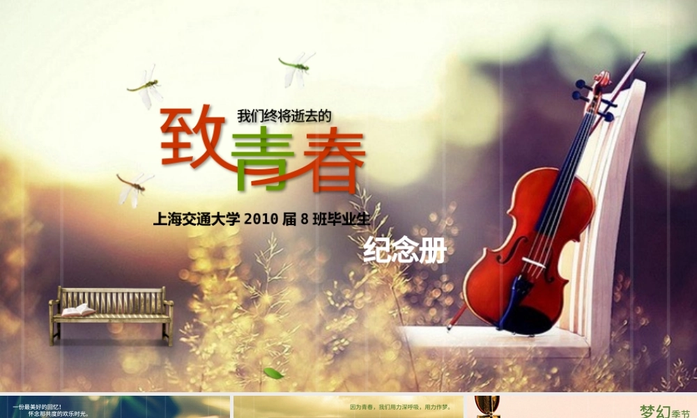 唯美青春怀旧毕业纪念相册电子相册PPT模板.pptx