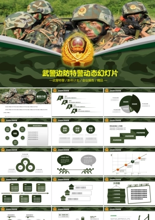 武警边防军绿迷彩版.pptx