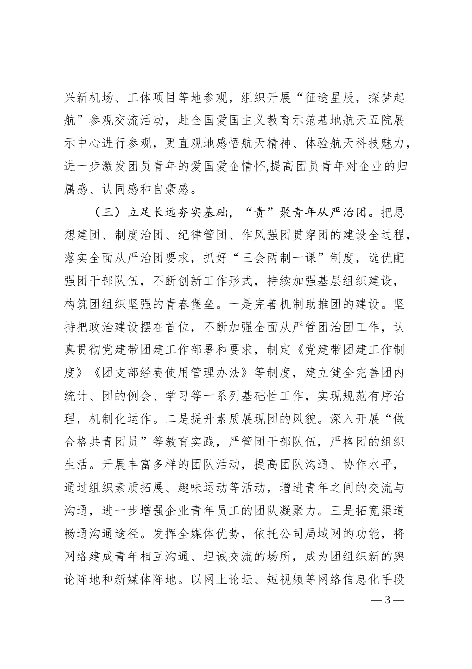公司党支部关于青年工作情况总结汇报.docx_第3页