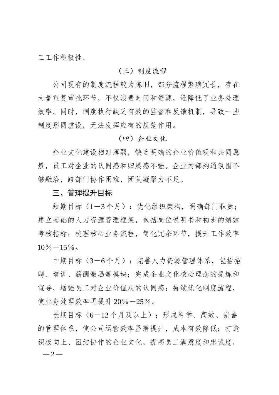 公司管理提升方案.docx_第2页