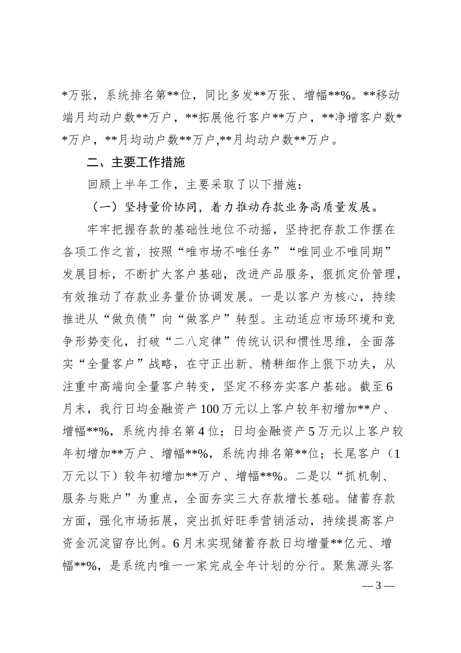 分行半年度工作总结报告.docx_第3页